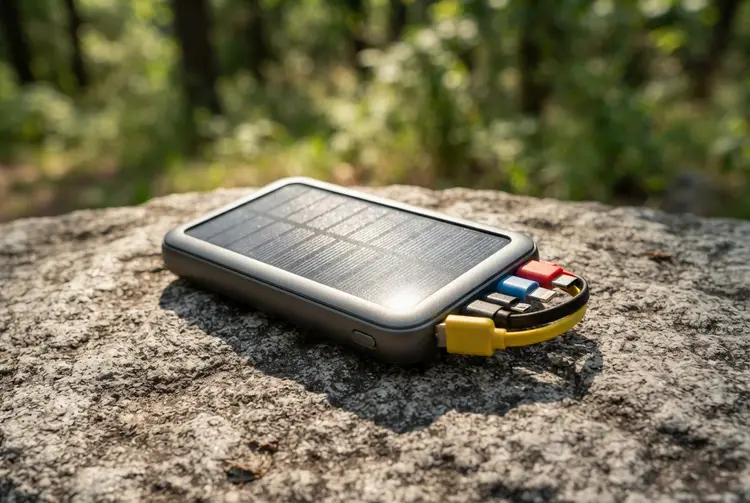 Amazon sells $46 solar power bank with built-in cables