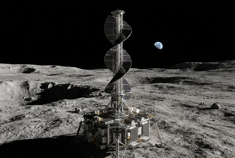 Blue Origin unveils Power Tower solar array for NASA Moon base