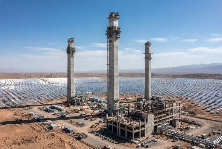 Cosin Solar tops out towers at 350-MW CSP plant in Golmud