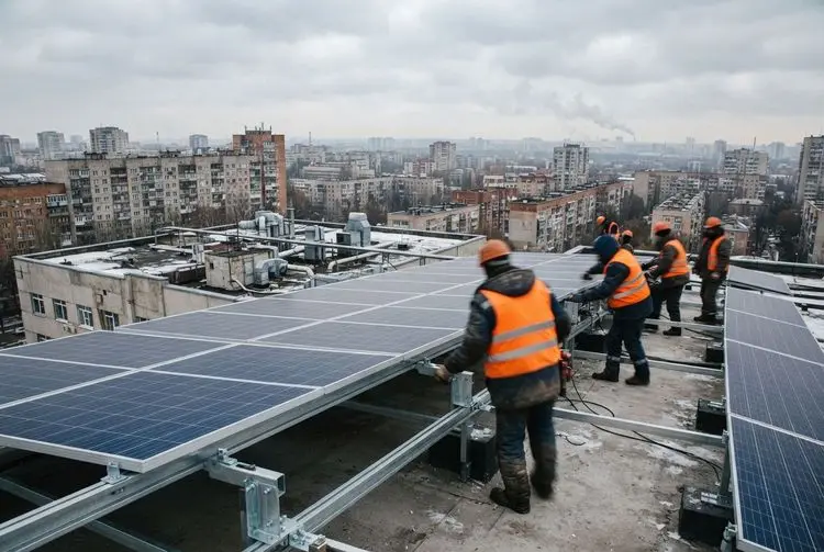 Greenpeace installs solar on Kyiv hospitals as Russian attacks intensify