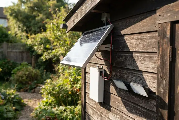 How to size solar lighting for a garden shed correctly