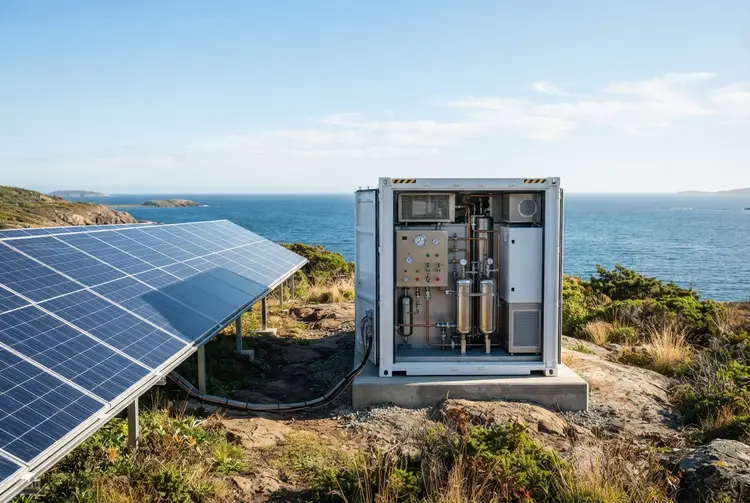 Island solar plant adds 150-kW electrolyzer for green hydrogen