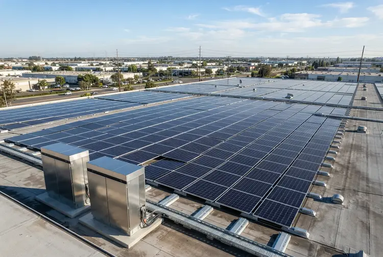 Onsite solar and storage shield commercial users from grid volatility