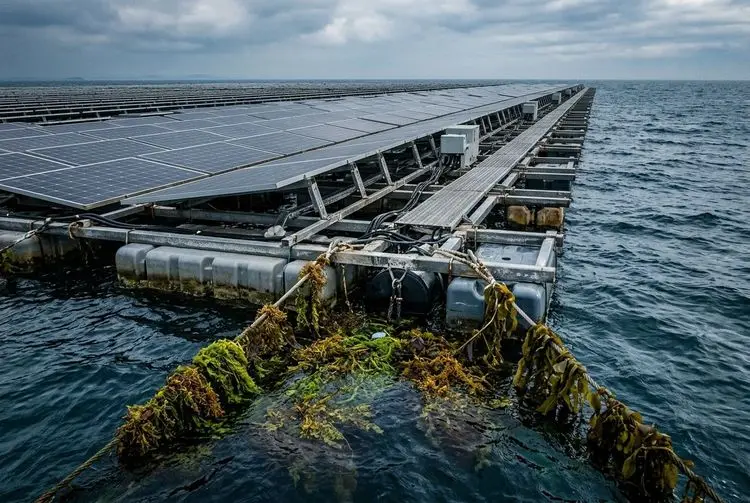 Seaweed Found to Stabilise Floating Solar Platform in Yellow Sea