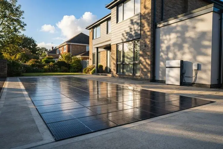 Solar Driveways Surge as UK Weighs Insulation Against New Oil