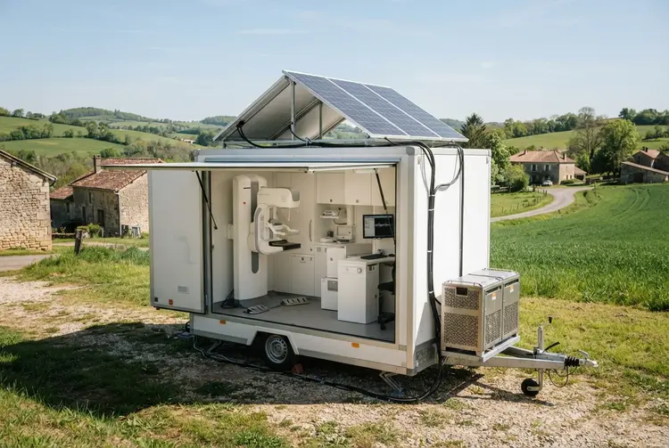 Solar-powered mobile mammography clinic brings screening to rural France