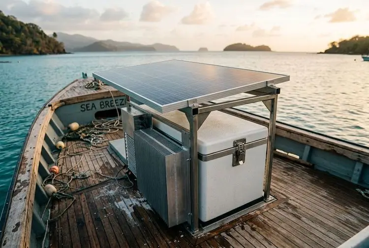 Solar Thermoelectric Cooling Cuts Environmental Footprint of Fishing Industry