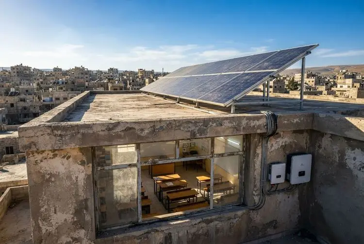 UNICEF installs solar power at Syrian school for 750 students